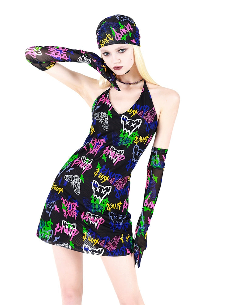 Graffiti Strap Dress