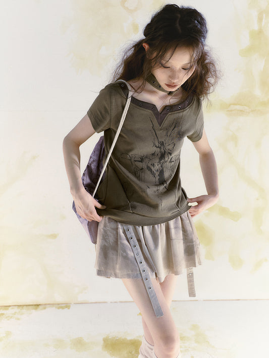 Butterfly Dreams Pleated Tee