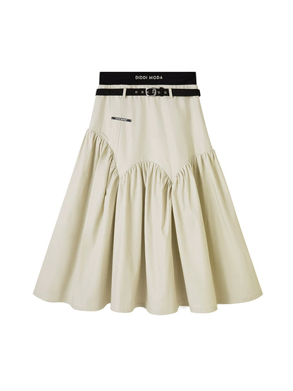 Double Waist - Irregular Academy Skirt