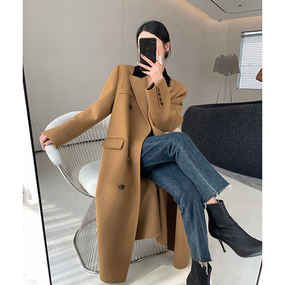 Chic Camel Wool Coat - Autumn/Winter