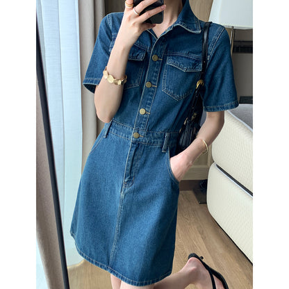 Blue Denim Mini Dress