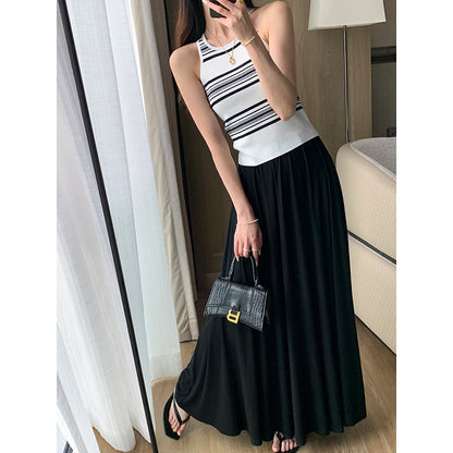 2023 High Waist Black Skirt