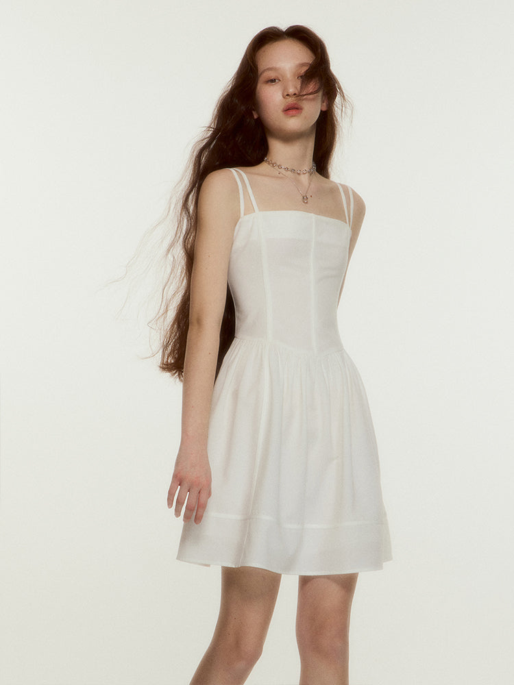 Cozy Bliss Ivory Belted Dress