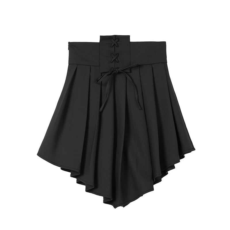 Black Bow Pleated Skirt