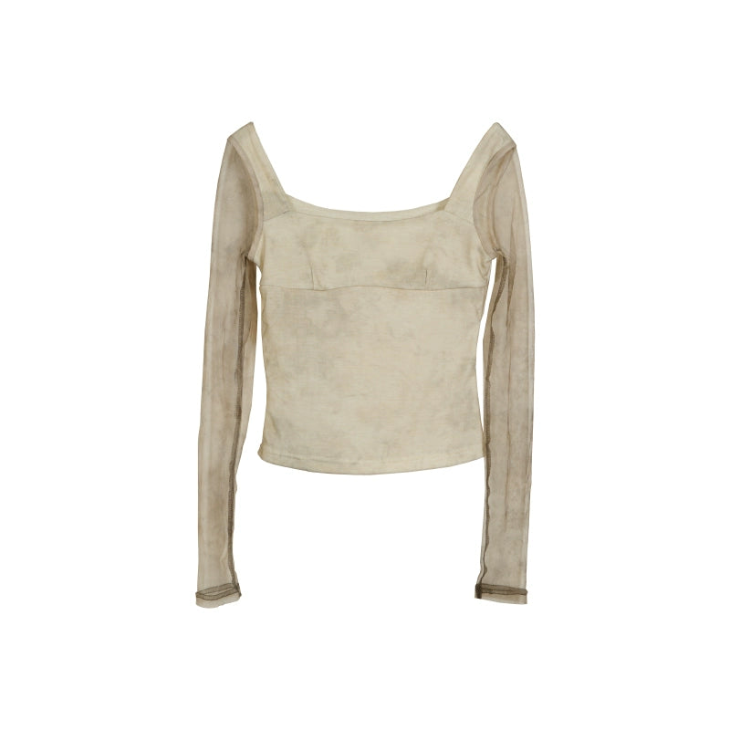 Mesh Knitted Double Layer Top: Autumn