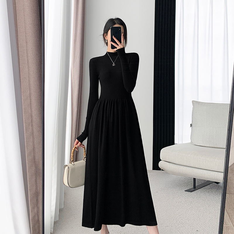 Slim Fit Black Knit Dress