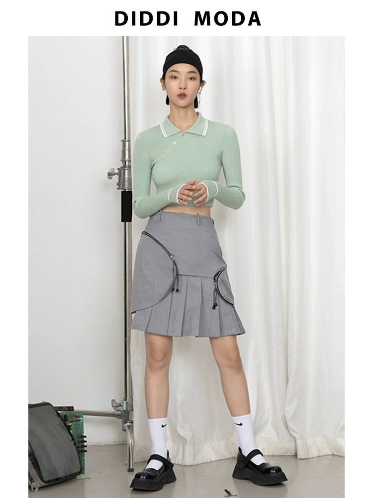 Functional Pleated - Unique Half Skirt