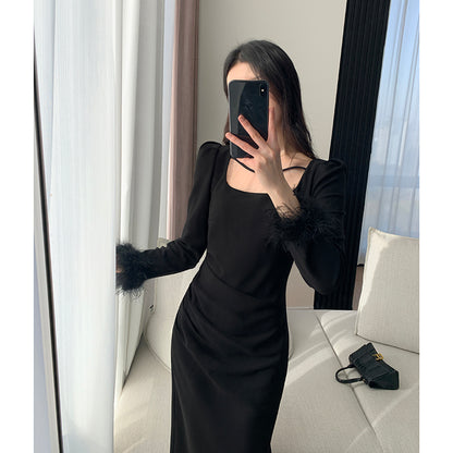 French Long Sleeve Dress