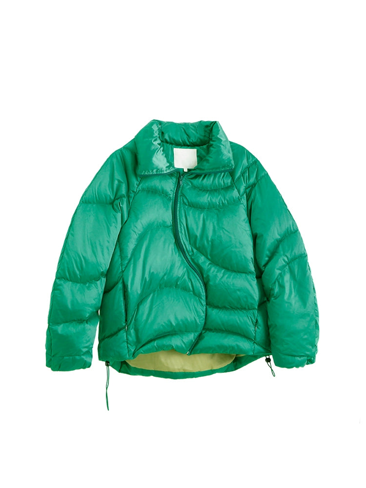 Deconstructed Green Down Jacket