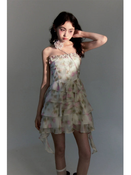 Fragmented Flower - Detachable Sling Dress