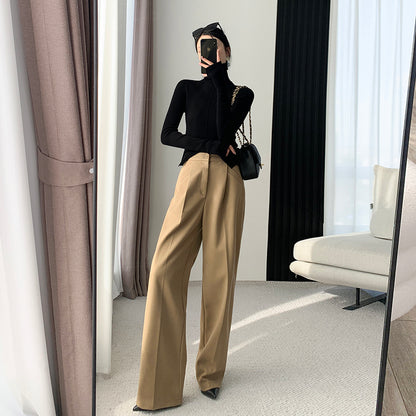 Khaki Wide Leg Pants