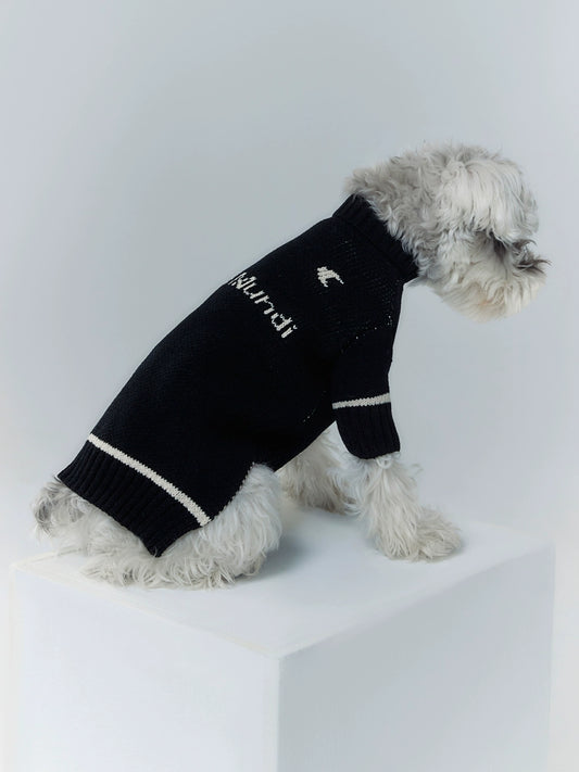 English Letter Jacquard Pet Sweater