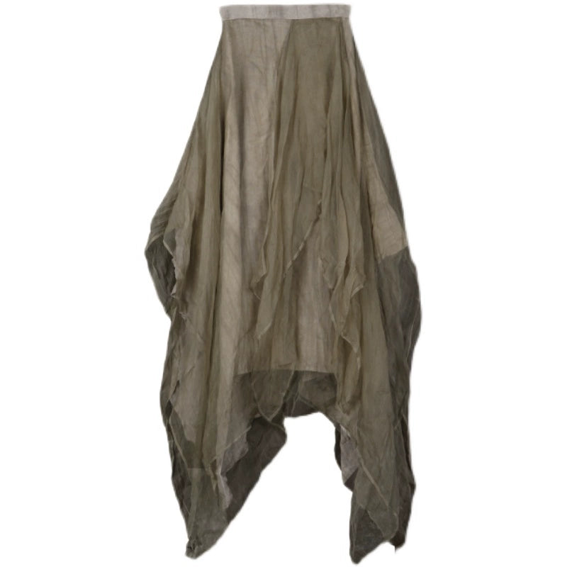 Silk Plant Dyed Flowing Skirt