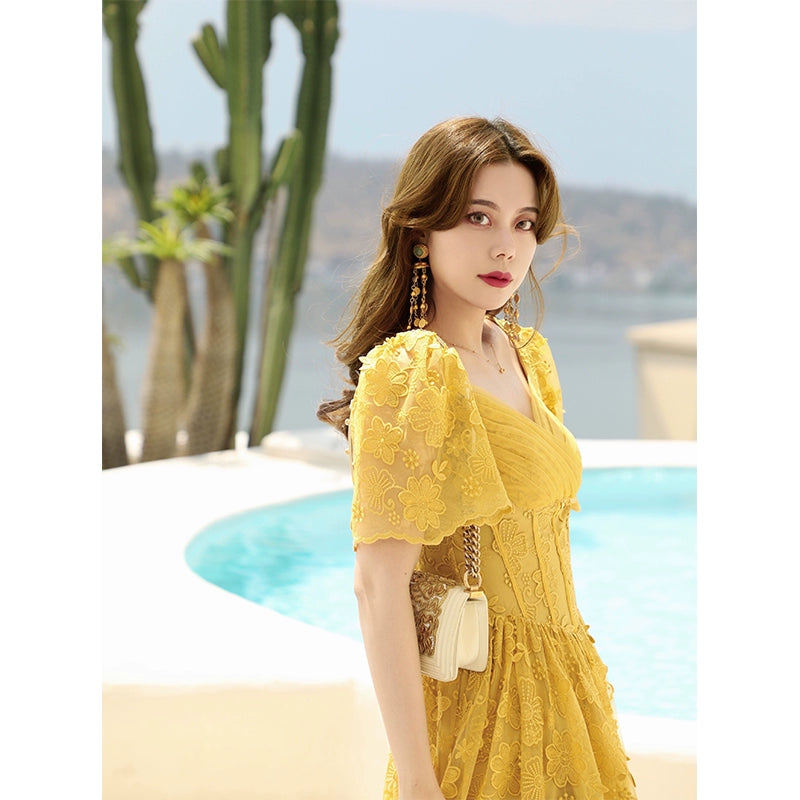 Sunshine Coast 3D Embroidery Dress