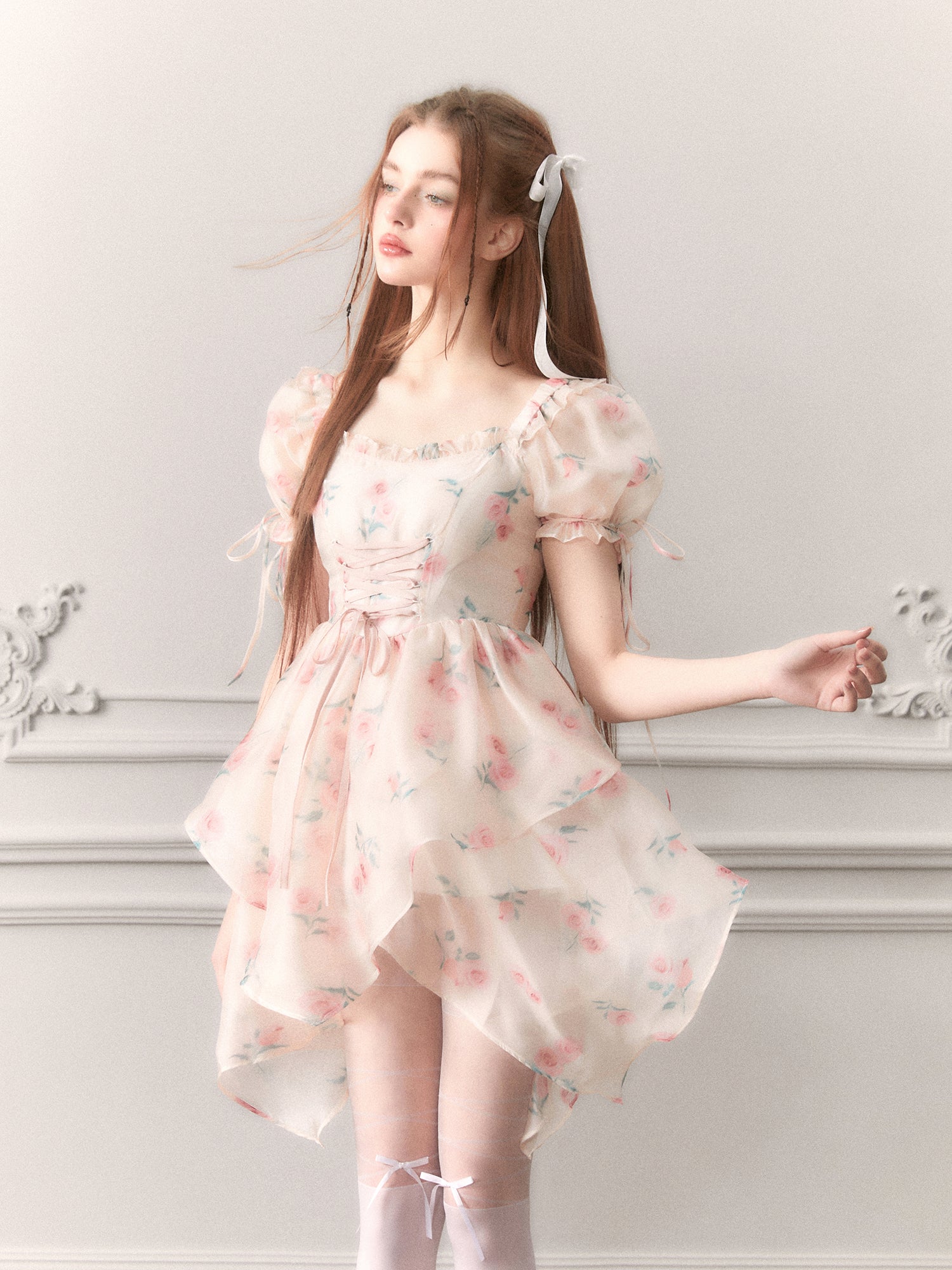 Enchanting Rose Blossom Dress