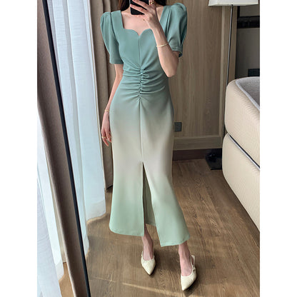 Slim Fit Gradient Maxi Skirt