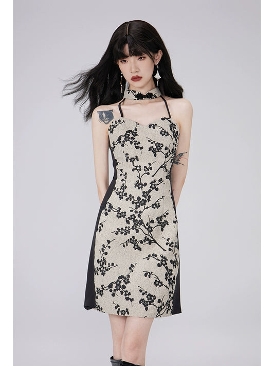 Jacquard Dark Sling Dress