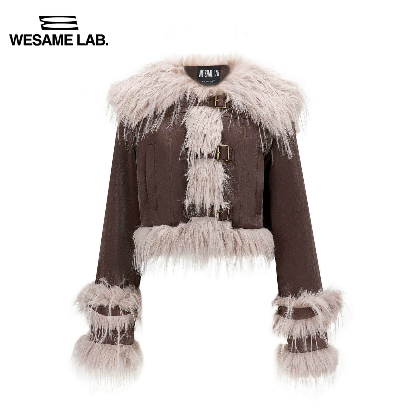 Early Autumn Vintage Fur Collar Leather Coat