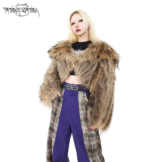 Gradient Rabbit Fur Coat