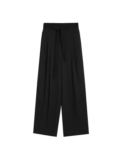 Niche Black Casual Wide Pants