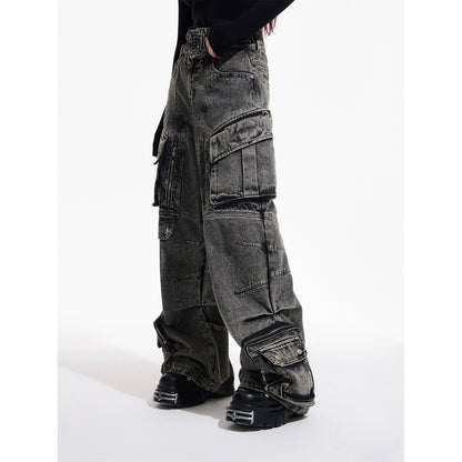 Ретро рабочая одежда - мульти карманные джинсы