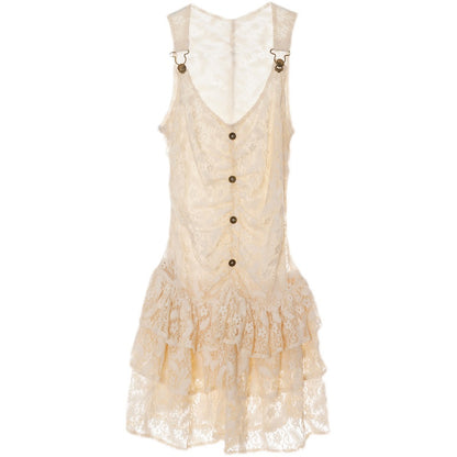 Vintage Lace Cream Dress