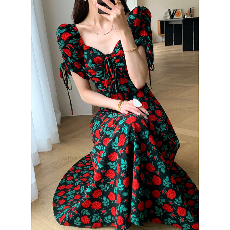 Floral Dress - Bubbly Long Skirt