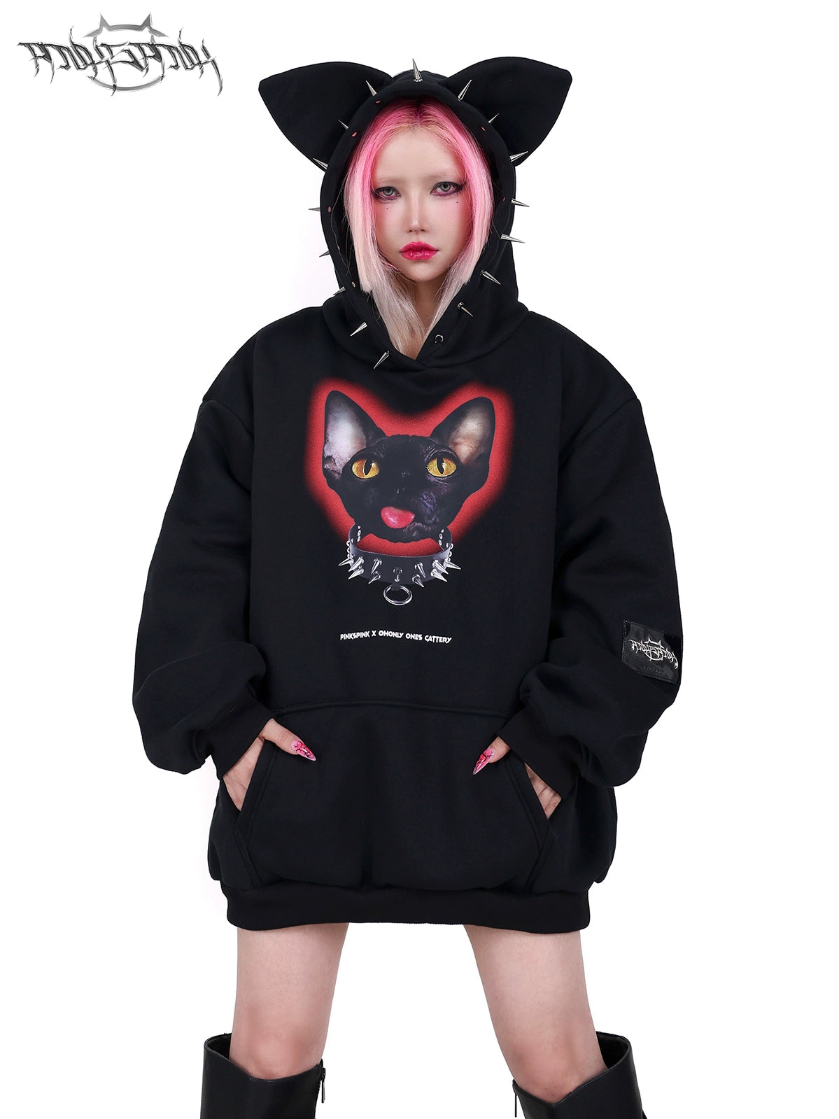 Rivet Ear Cat Punk Sweater