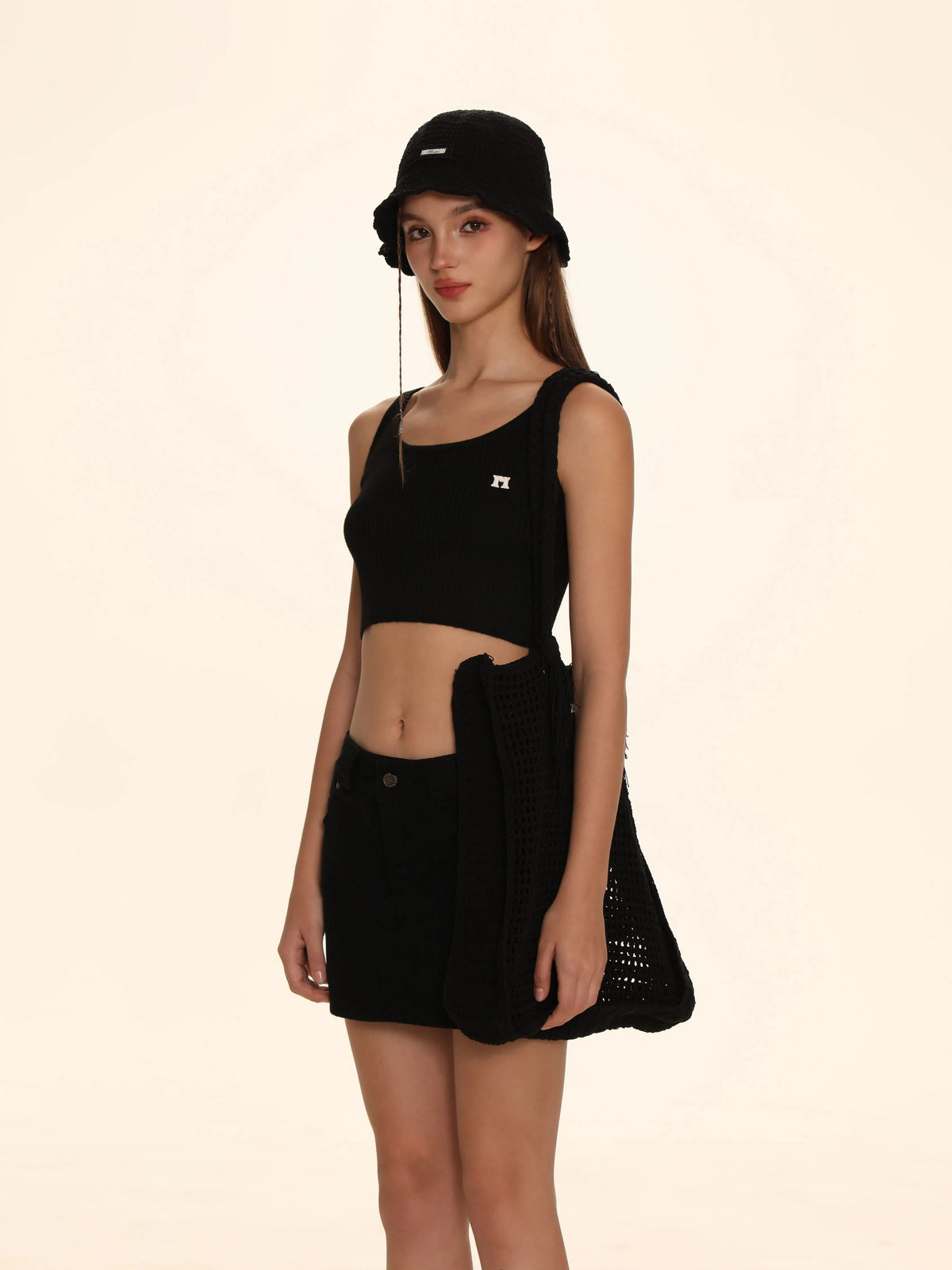 Soft Elastic Embroidered Tank Top