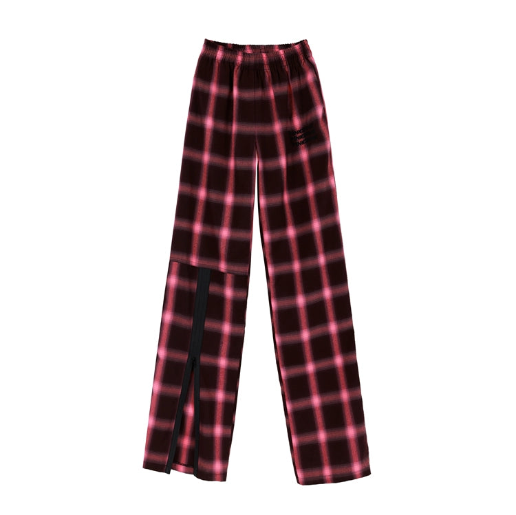 Plush Plaid Pants