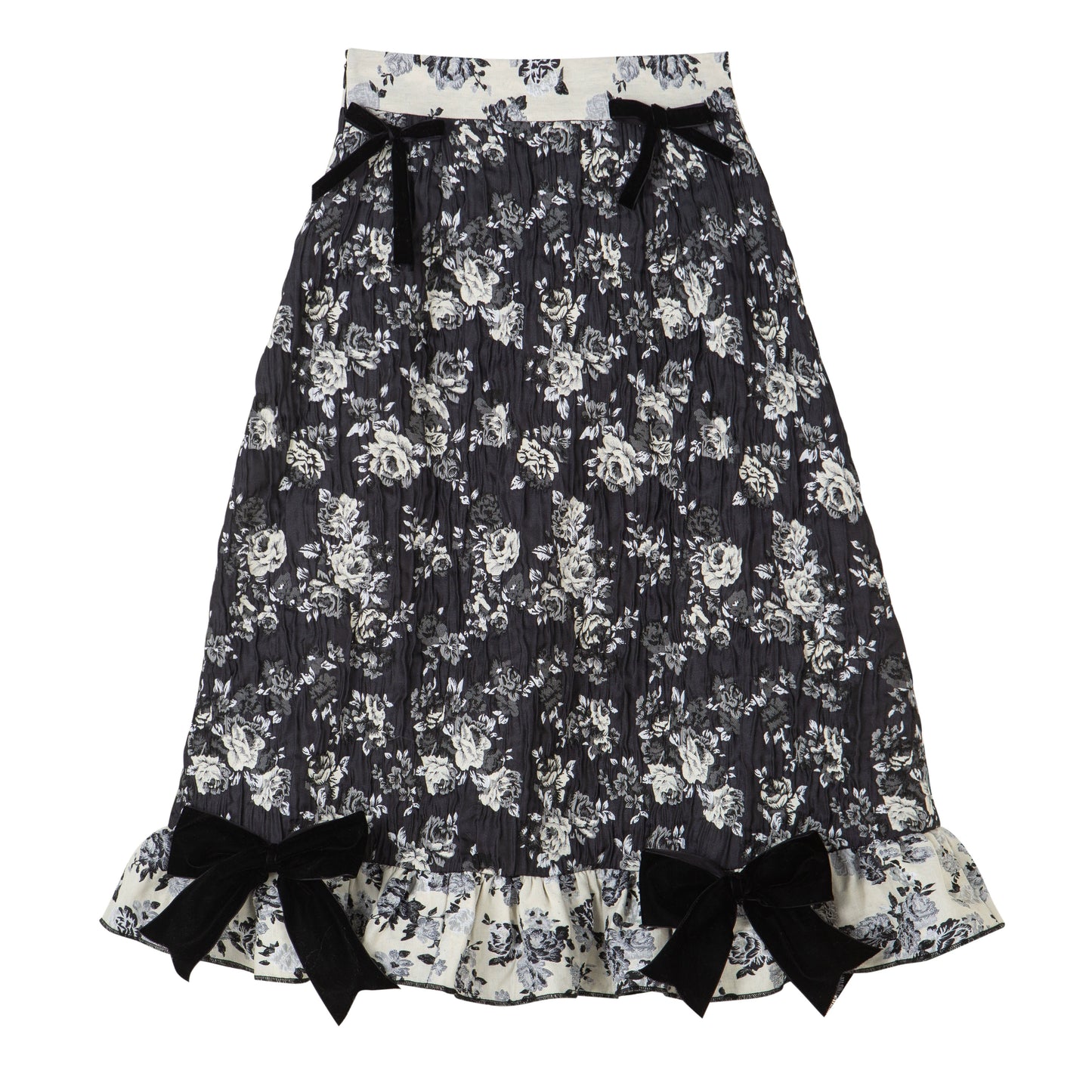 Frozen Rose Elegance - Contrast Sweet Slim Skirt