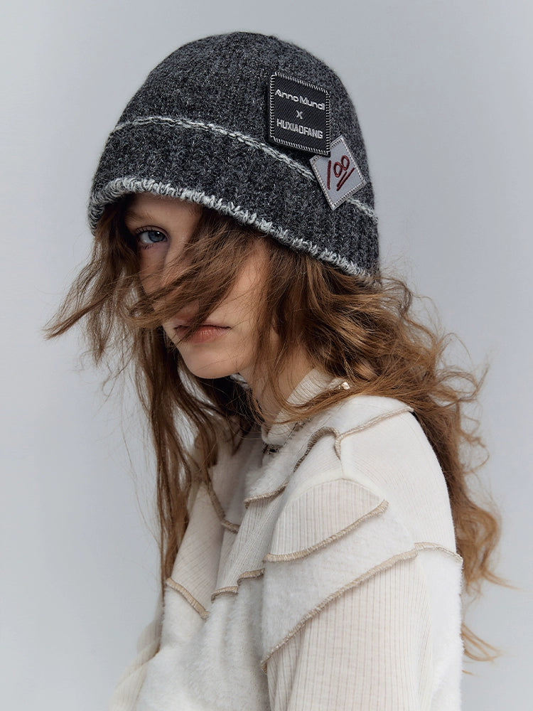 Embroidered Vintage Knitted Hat