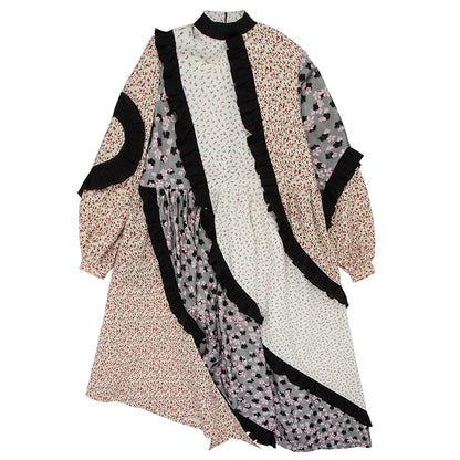 Цветочное длинное лоскутное одеяло - нежное цветочное платье