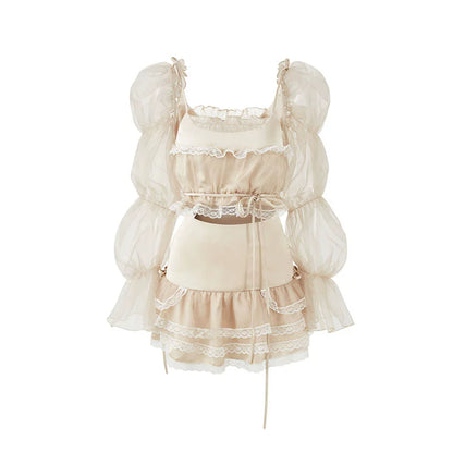 Light Caramel Organza Set