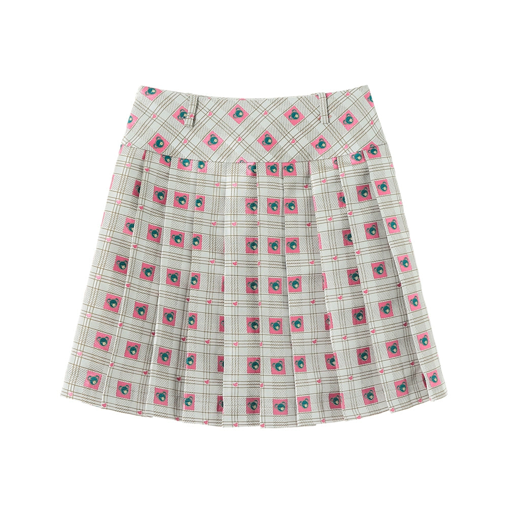 Bear Checkered Spring Skirt