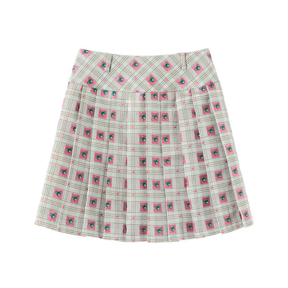 Bear Checkered Spring Skirt