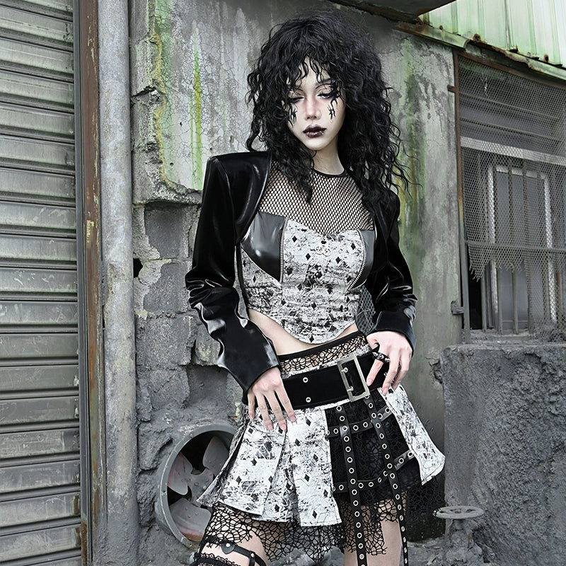 PUNK SPICY GIRL TWO PIECE SET -Unique setup of fashion accessories