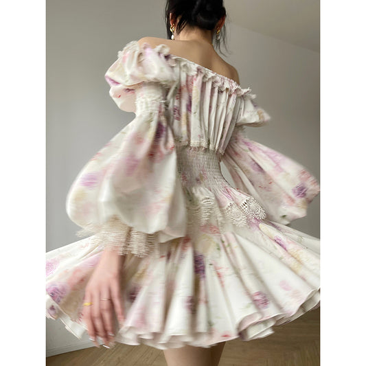 Floral Lace Top & Skirt Set