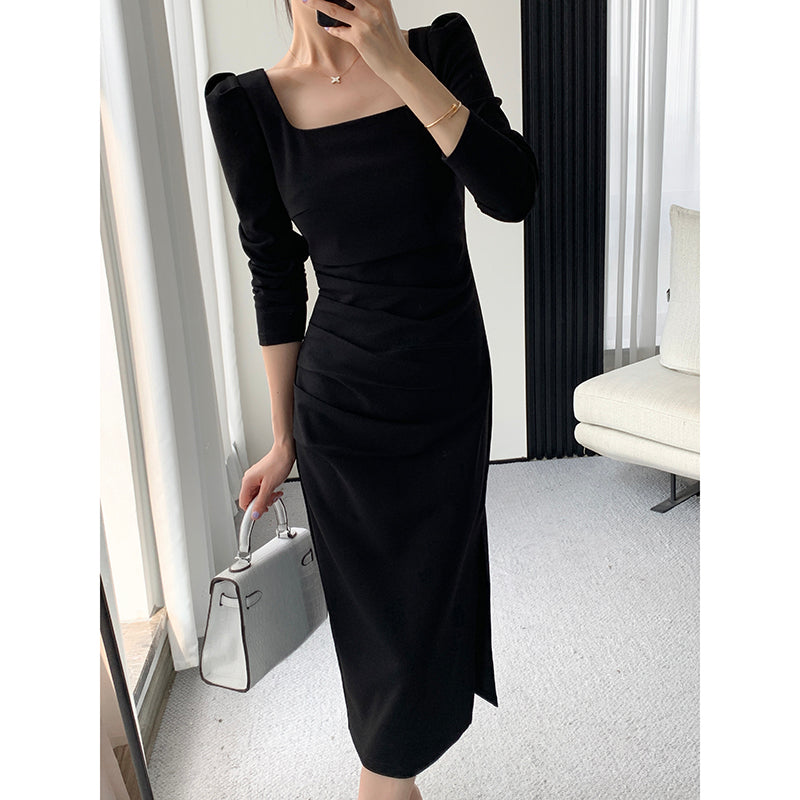 Slim Black Dress - 23 Autumn