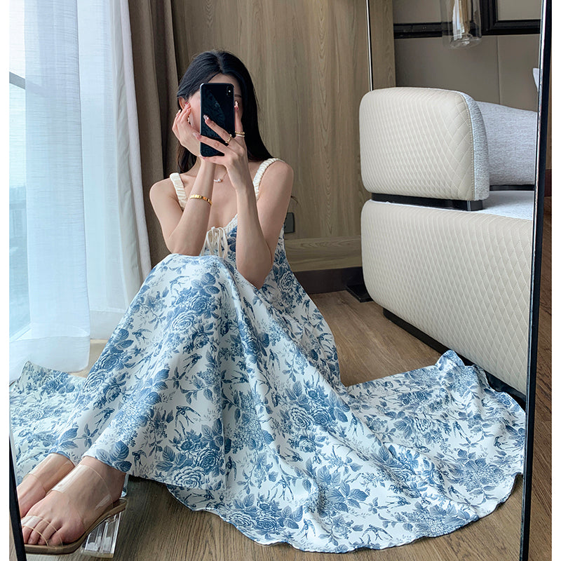 Blue Floral Cami Dress