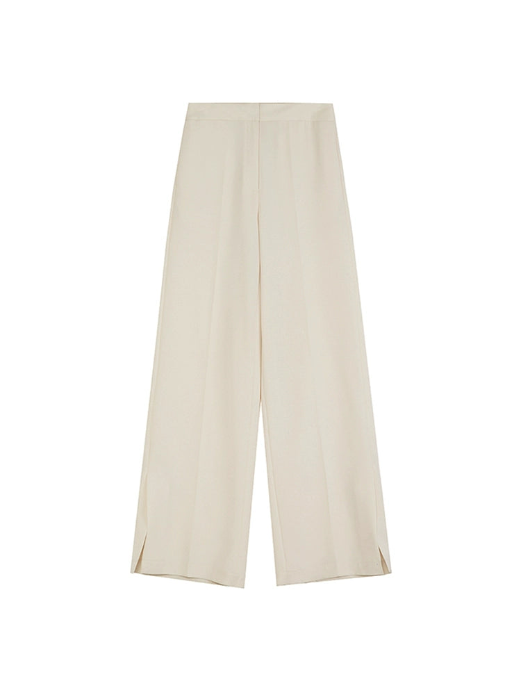 Pantaloni a gamba dritta crema