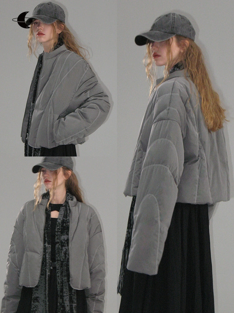 Manteau à ressort court matelassé