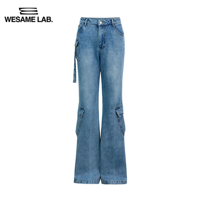 Jeans micro flare gamba larga
