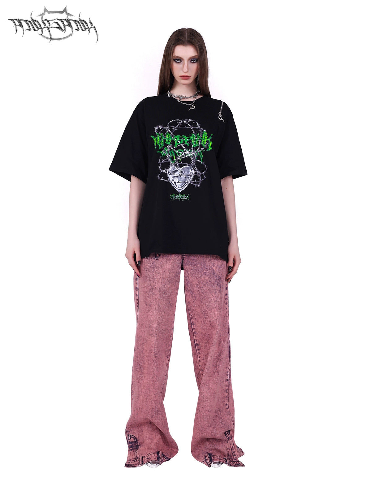 Thorn Heart Print T-shirt