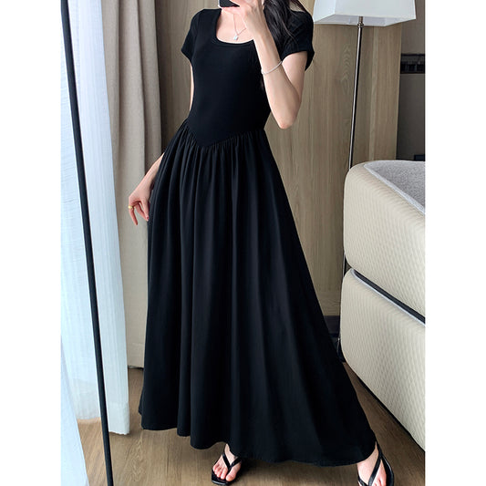 Stylish Long Black Dress - Summer