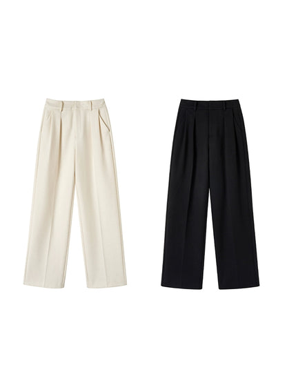 High Waist Pleated Casual Pants