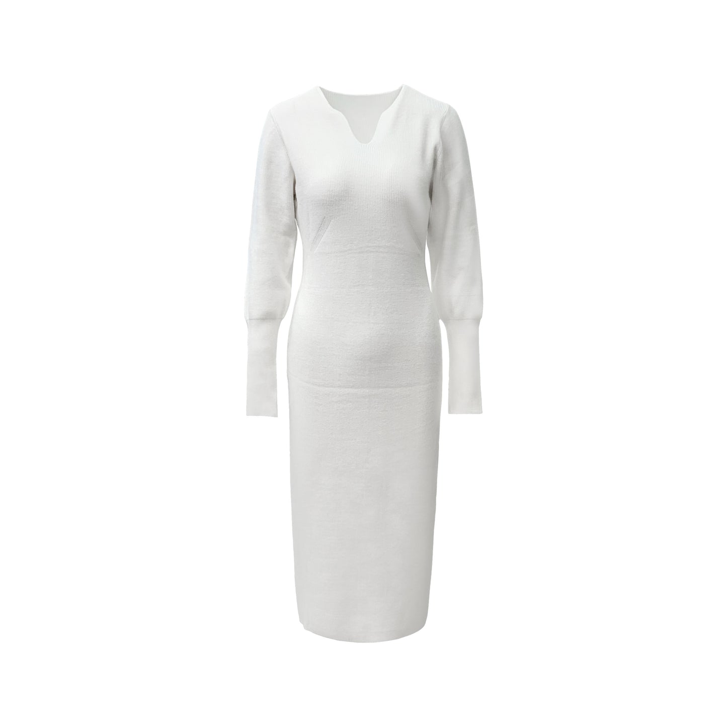 White Knit Dress - 22 Winter