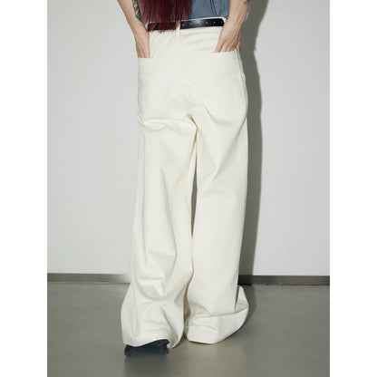 Basic White - Wide Leg Front Pocket Pants