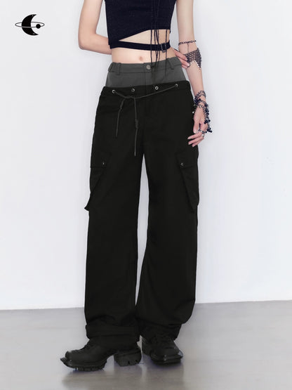 Twill Double Waist Workwear Pants