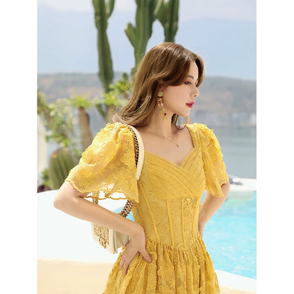 Sunshine Coast 3D Embroidery Dress